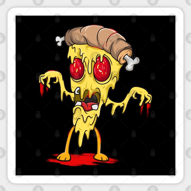 Cheesy Pizza Zombie Sticker by Trendy Black Sheep